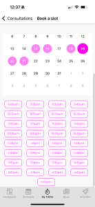 Select a time
